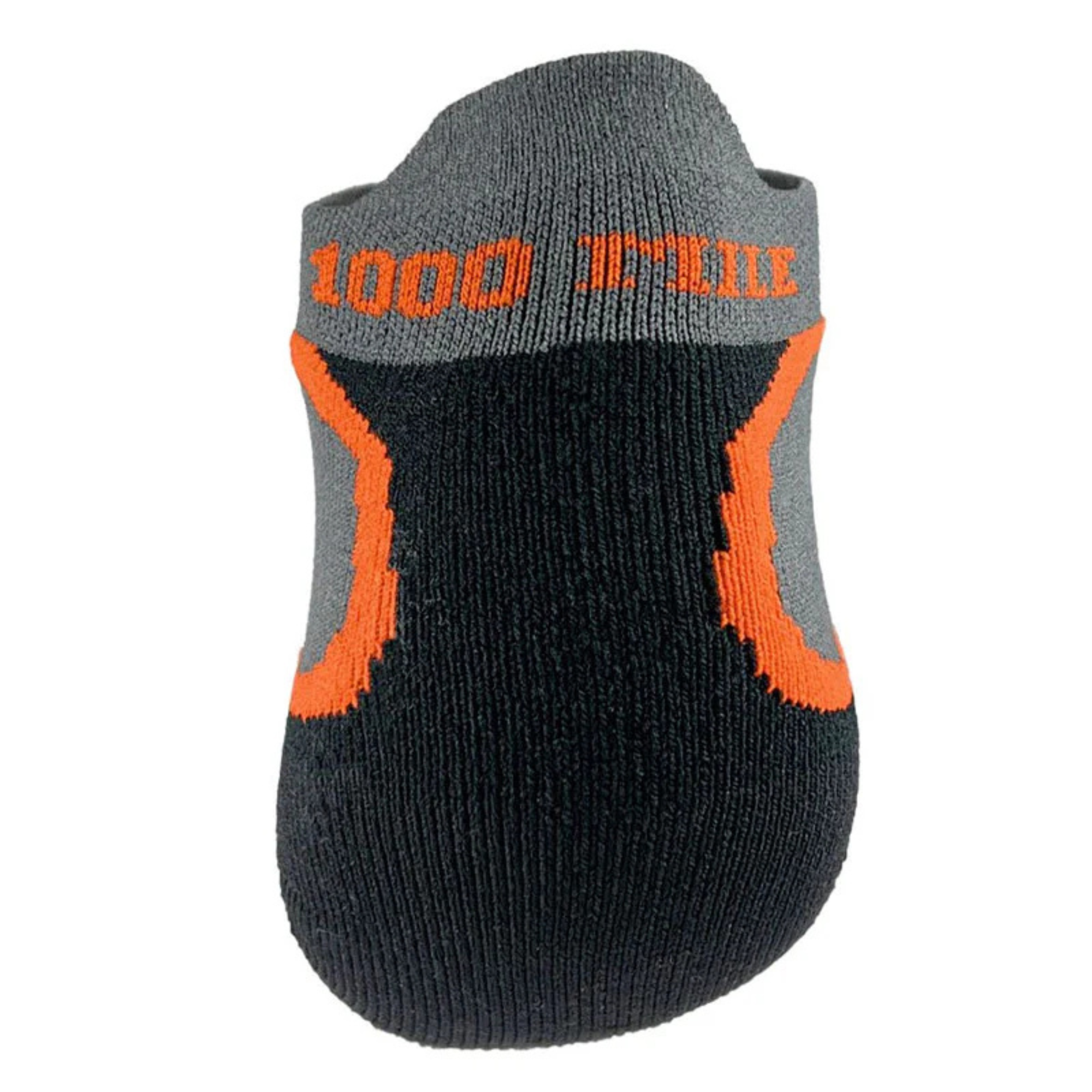 1000 Mile Men's Fusion Tactel® Double Layer Socklet (Black/Orange)