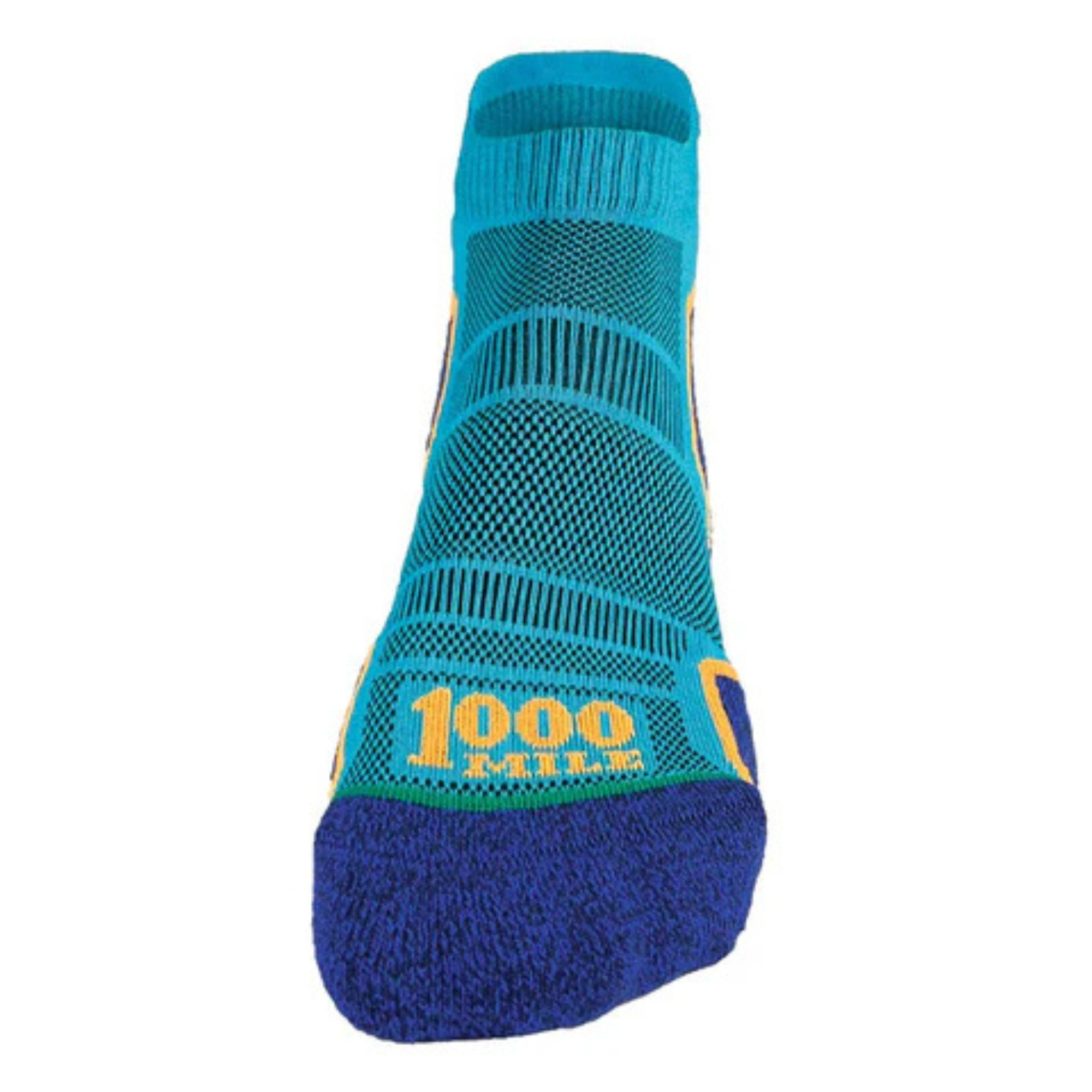 1000 Mile Men's Run Single Layer Socklet - 2 Pair Pack (Kingfisher Blue/Navy)