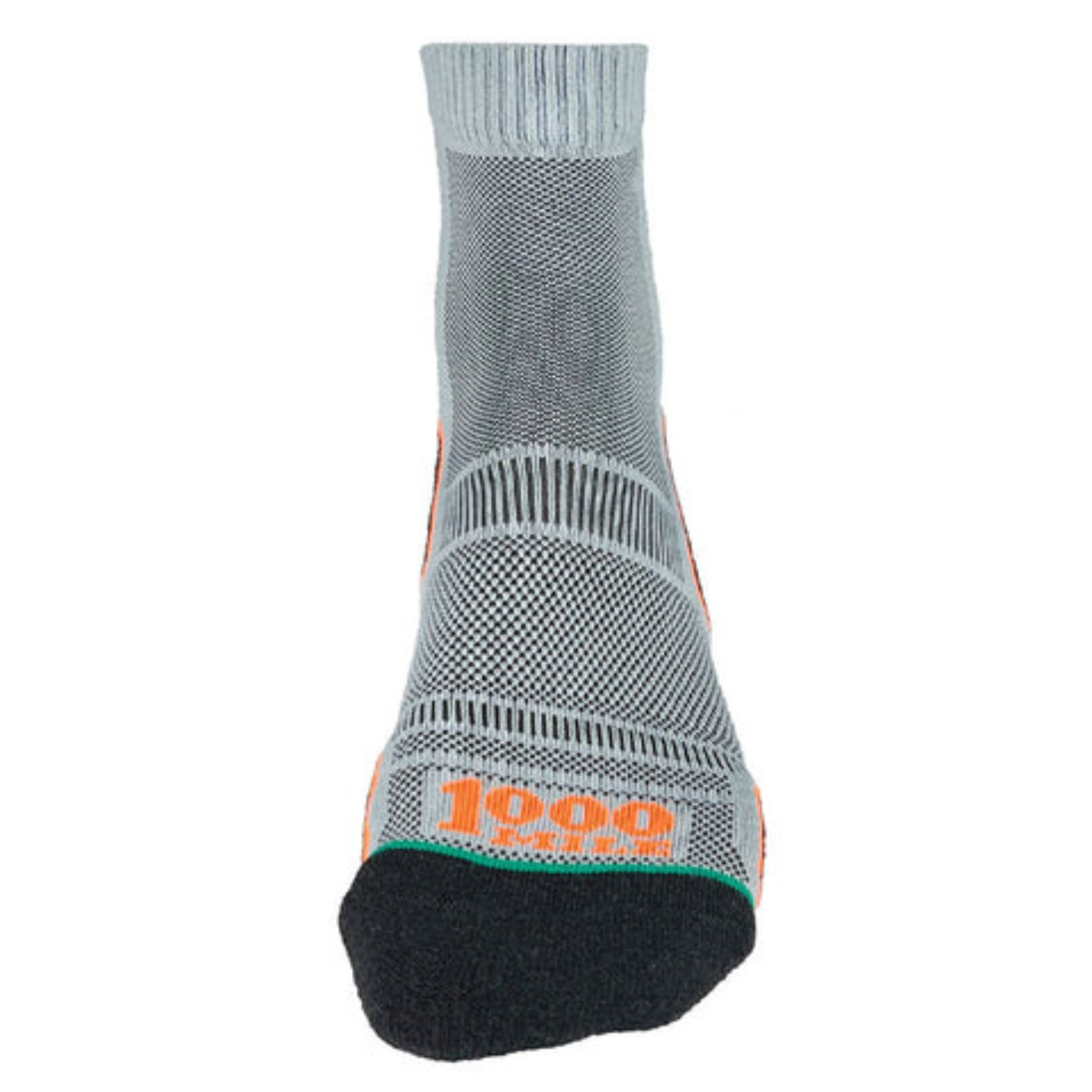 1000 Mile Men's Trail Merino Blend Single Layer Socks - 2 Pair Pack (Grey)