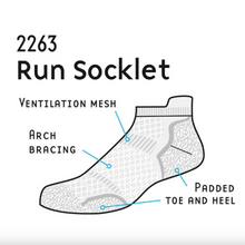 Load image into Gallery viewer, 1000 Mile Men's Run Single Layer Socklet - 2 Pair Pack (Blue/Navy)