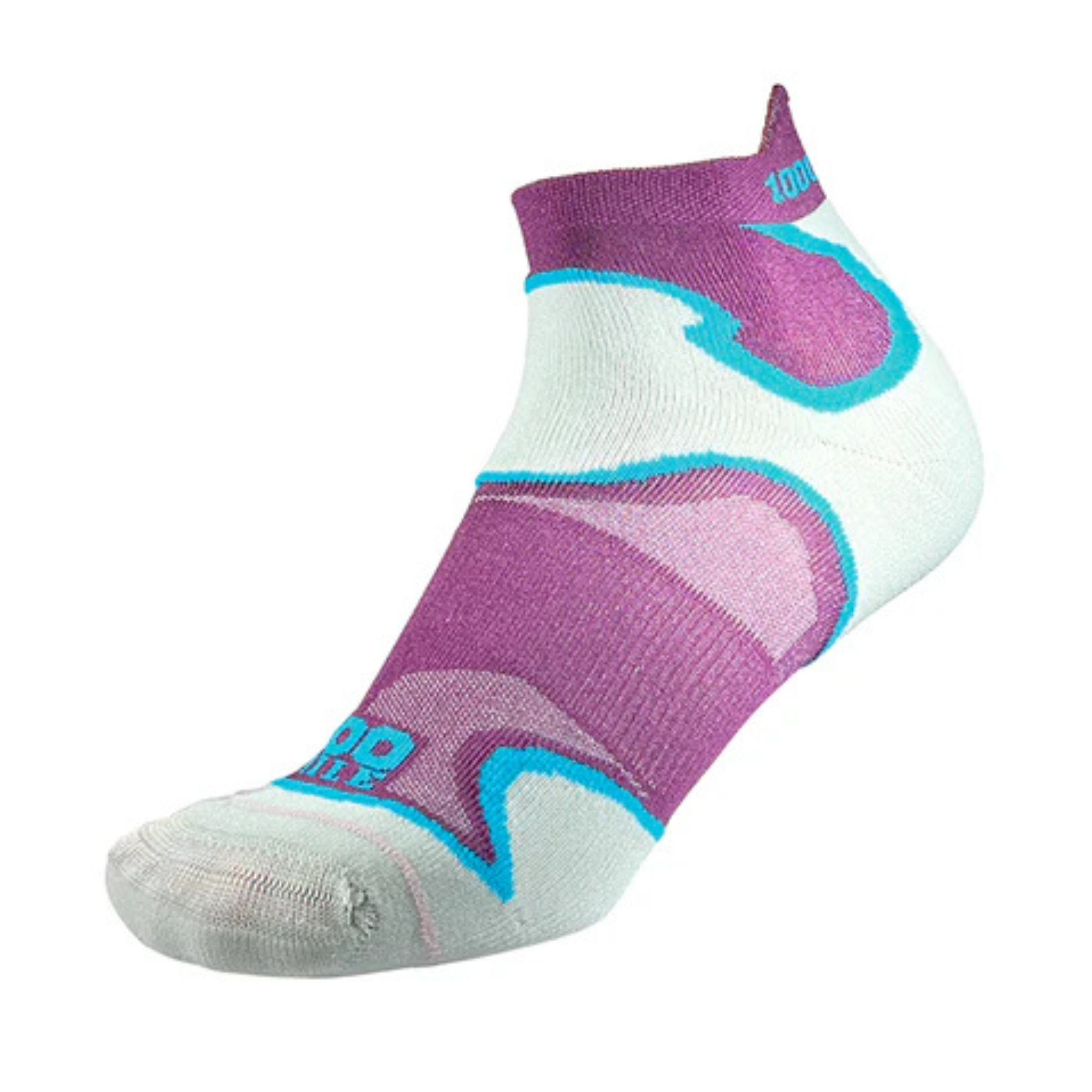 1000 Mile Women's Antiblister Fusion Tactel® Socklet (Purple/Kingfisher)