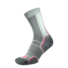 Load image into Gallery viewer, 1000 Mile Women&#39;s Repreve Recycled Range Trek Socks  - 2 Pair Pack (Silver Blue/Silver Pink)
