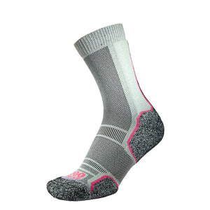 1000 Mile Women's Repreve Recycled Range Trek Socks  - 2 Pair Pack (Silver Blue/Silver Pink)