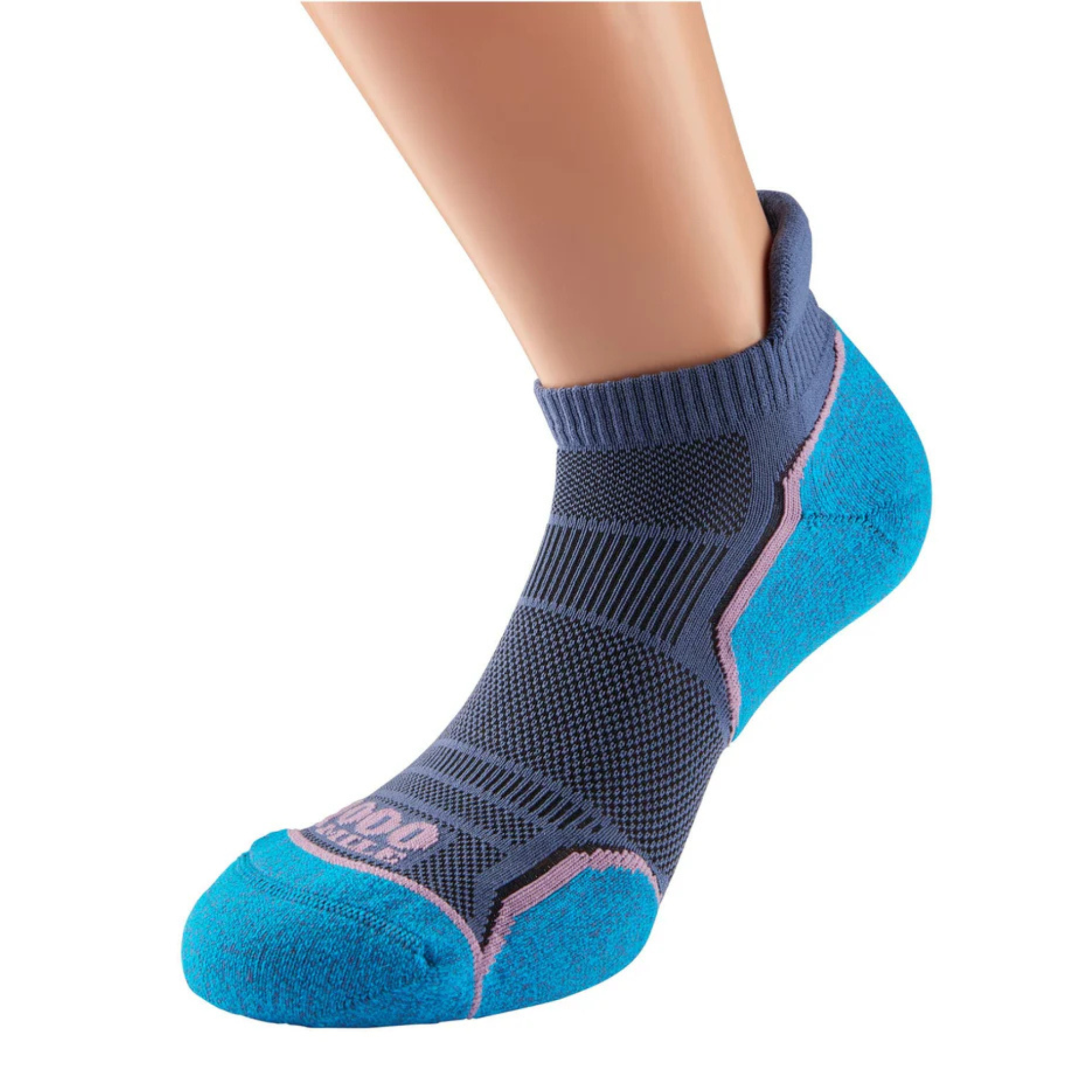 1000 Mile Women's Run Single Layer Socklet - 2 Pair Pack (Pink/Lavender)