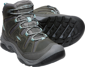 Keen Women's Circadia Waterproof Mid Trail Boots - WIDE FIT (Steel Grey/Cloud Blue)