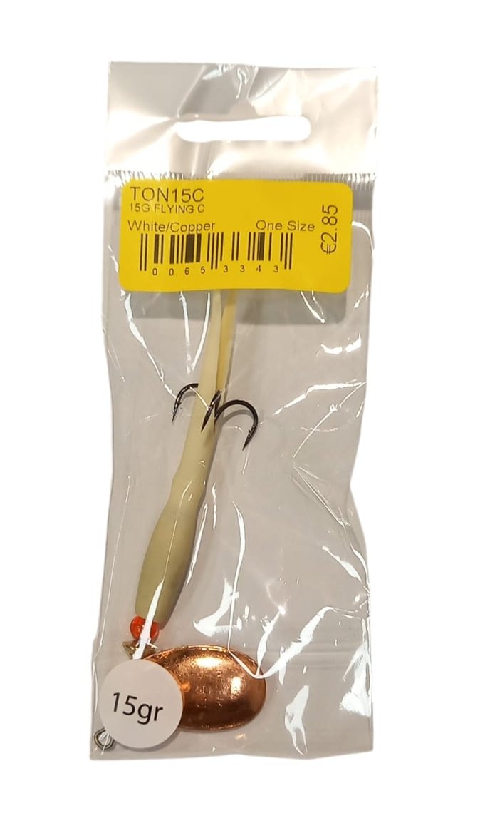 Flying C Spinning Lure (15g White/Copper)