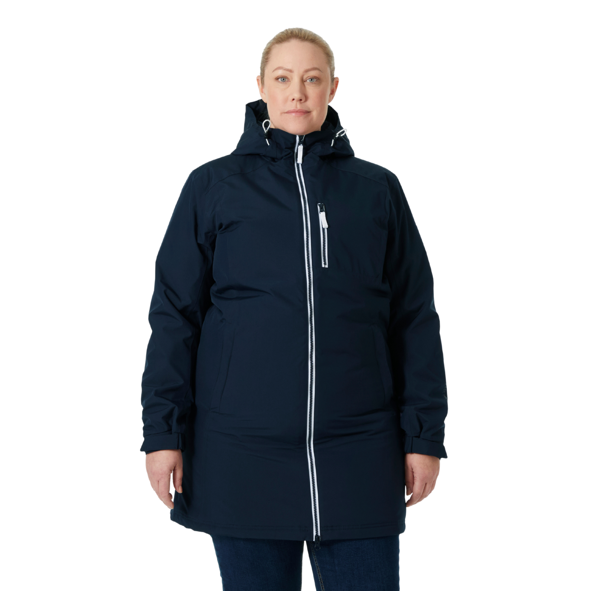 Helly Hansen Women's Long Belfast Winter Insulated Waterproof Coat Navy 597 62395