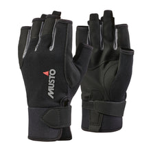 Load image into Gallery viewer, Musto Essential Sailing Gloves - Short Finger (Black)
