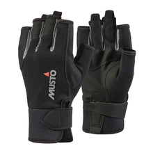 Load image into Gallery viewer, Musto Unisex Essential Sailing Gloves - Short Finger (Black)