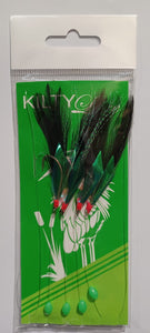 Kilty Cod P/N Feather Rig (Size 3/0)(Black)(4 Pack)