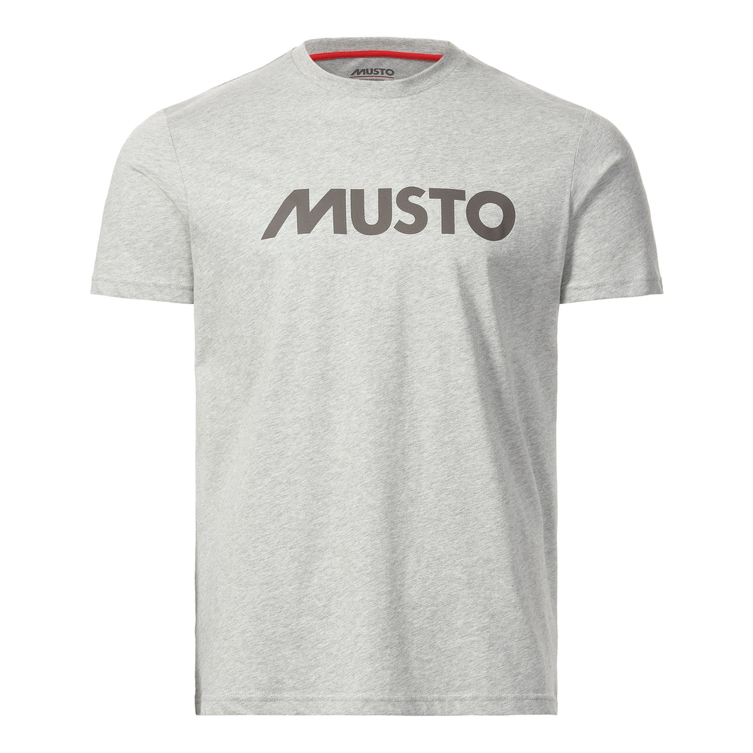 Musto Men's Logo Cotton Tee (Grey Melange)