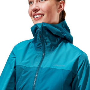 Berghaus Women's Deluge Pro 3.0 Waterproof Hydroshell Jacket (Jungle/Ocean)