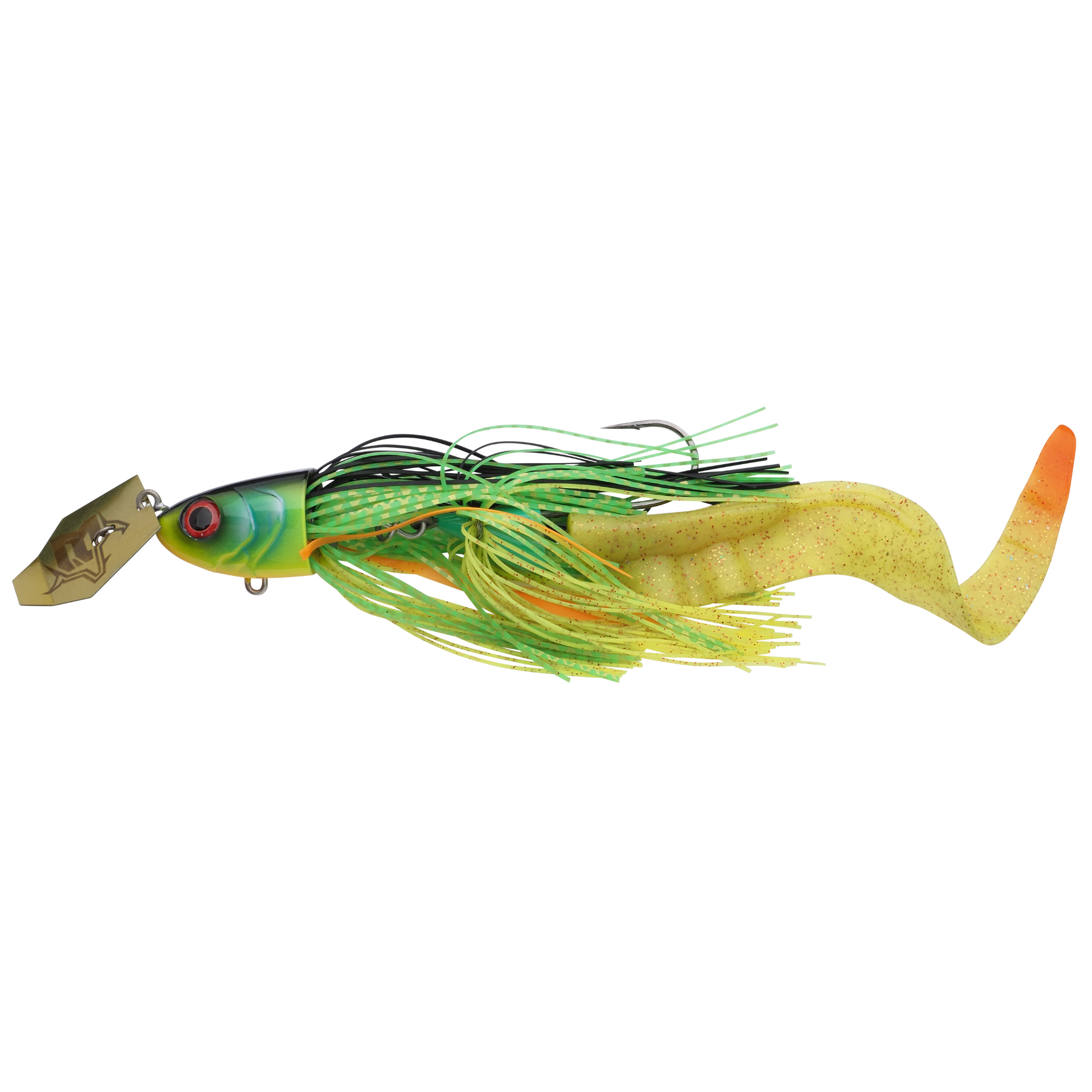 Abu Garcia Beast Bladed Jig 25cm 50g Soft Lure Firetiger 4 Pack 162119