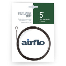 Load image into Gallery viewer, Airflo Trout Polyleader (Brown)(5ft/Fast Sinking/12lbs)