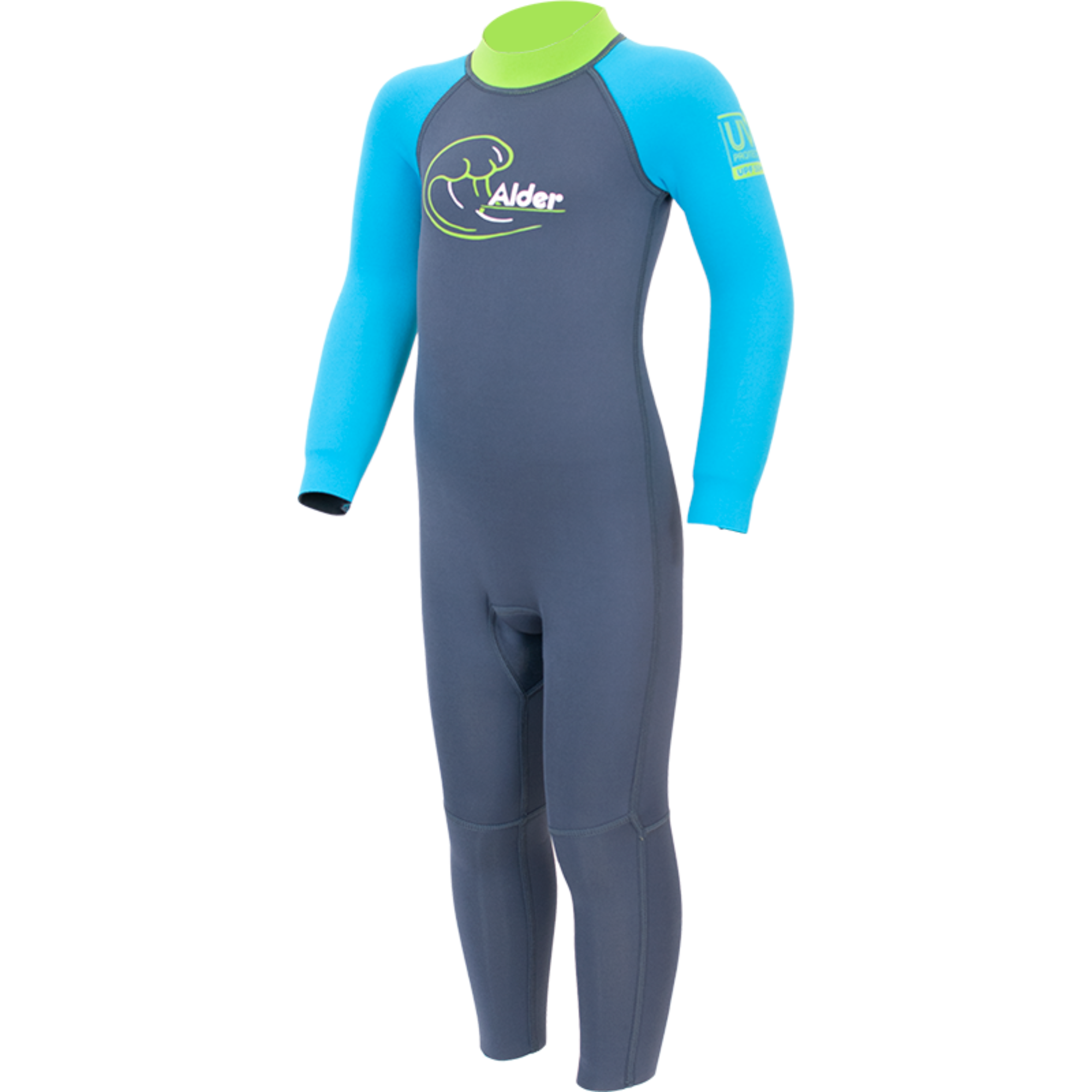 Alder Toddler 2/2mm Flatlock Steamer Wetsuit (Aqua)(Ages 1-5)