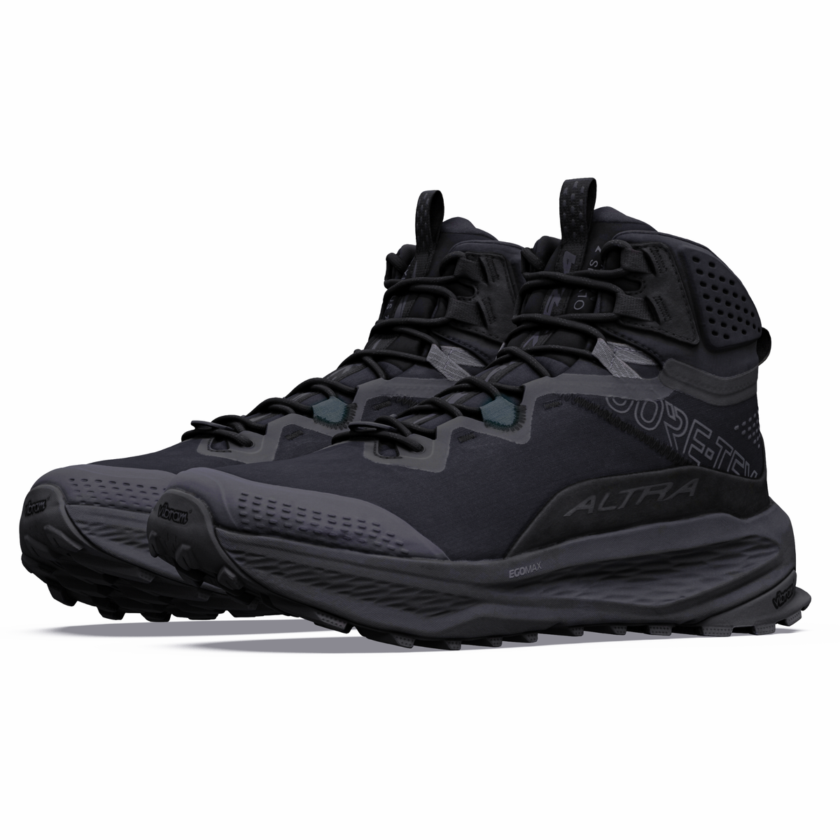 Altra Men's Olympus 7 Gore-Tex Mid Trail Boots Black Black Dark Shadow 74O AL0A85UN