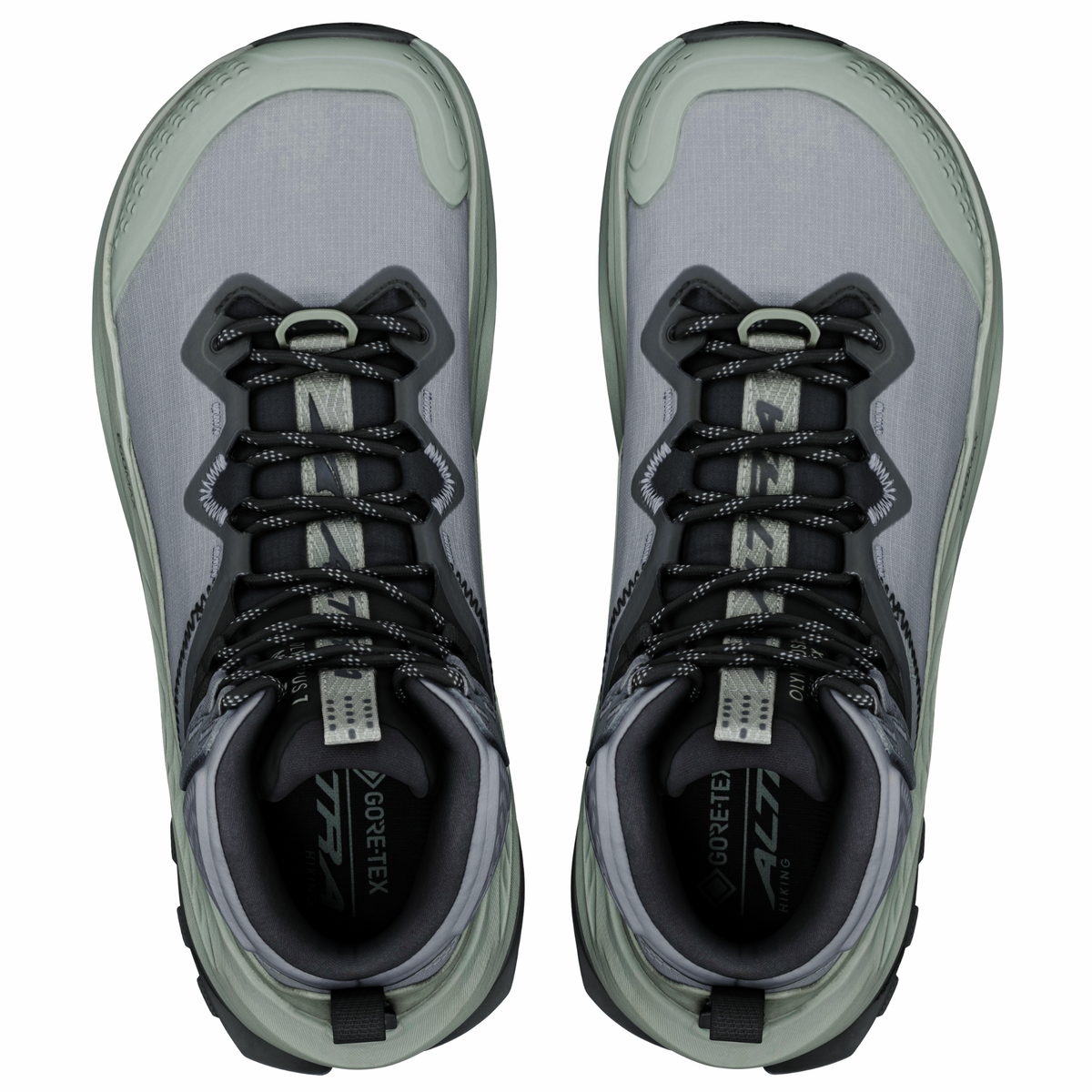 Altra Women's Olympus 7 Gore-Tex Mid Trail Boots Castlerock Black Agave Green 91W AL0A85TJ
