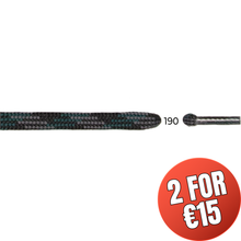 Load image into Gallery viewer, Barth Semicircular Laces (7mm/180cm)(Graphite/Grey/Green)