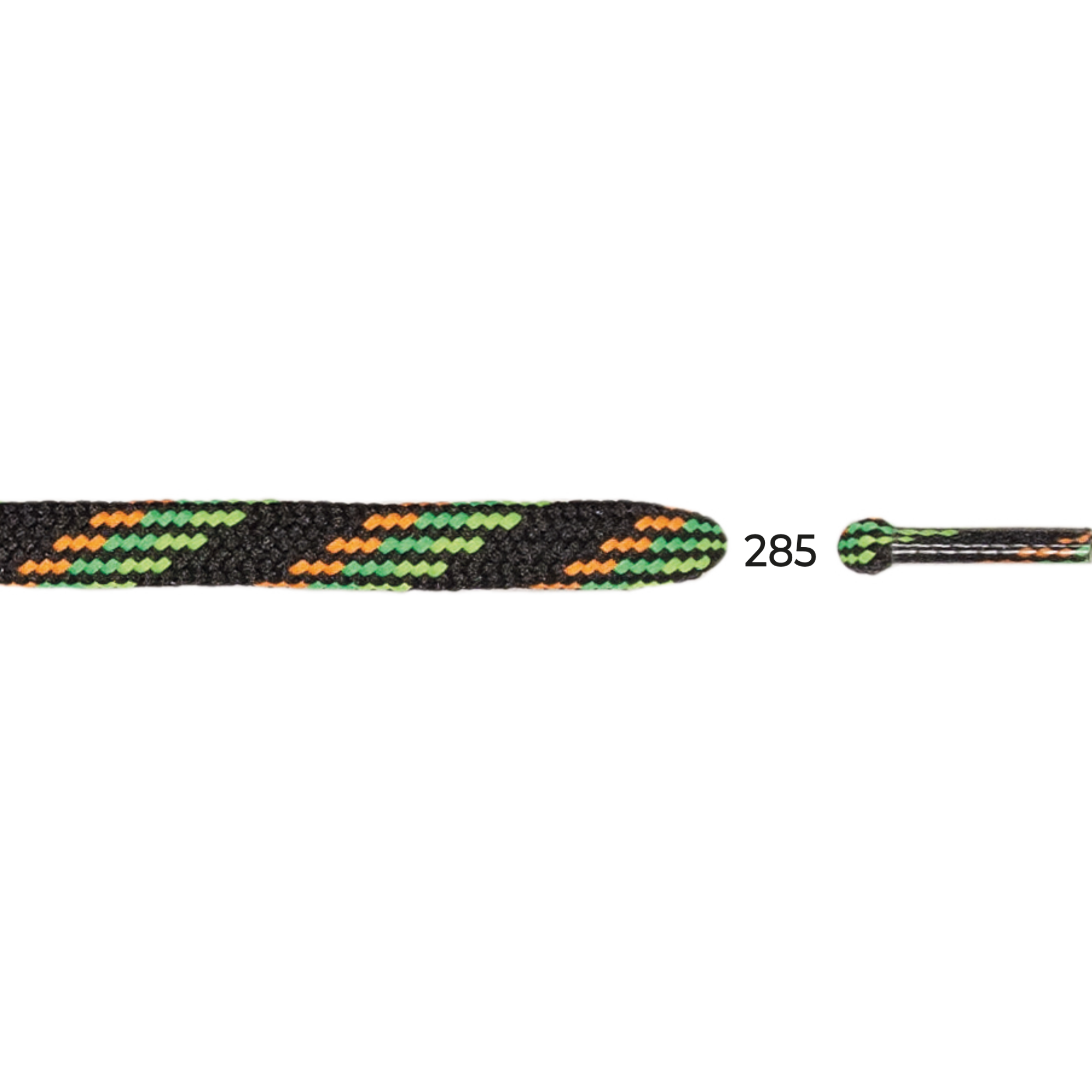 Barth 7mm/150cm Semicircular Laces (Black/Neon)