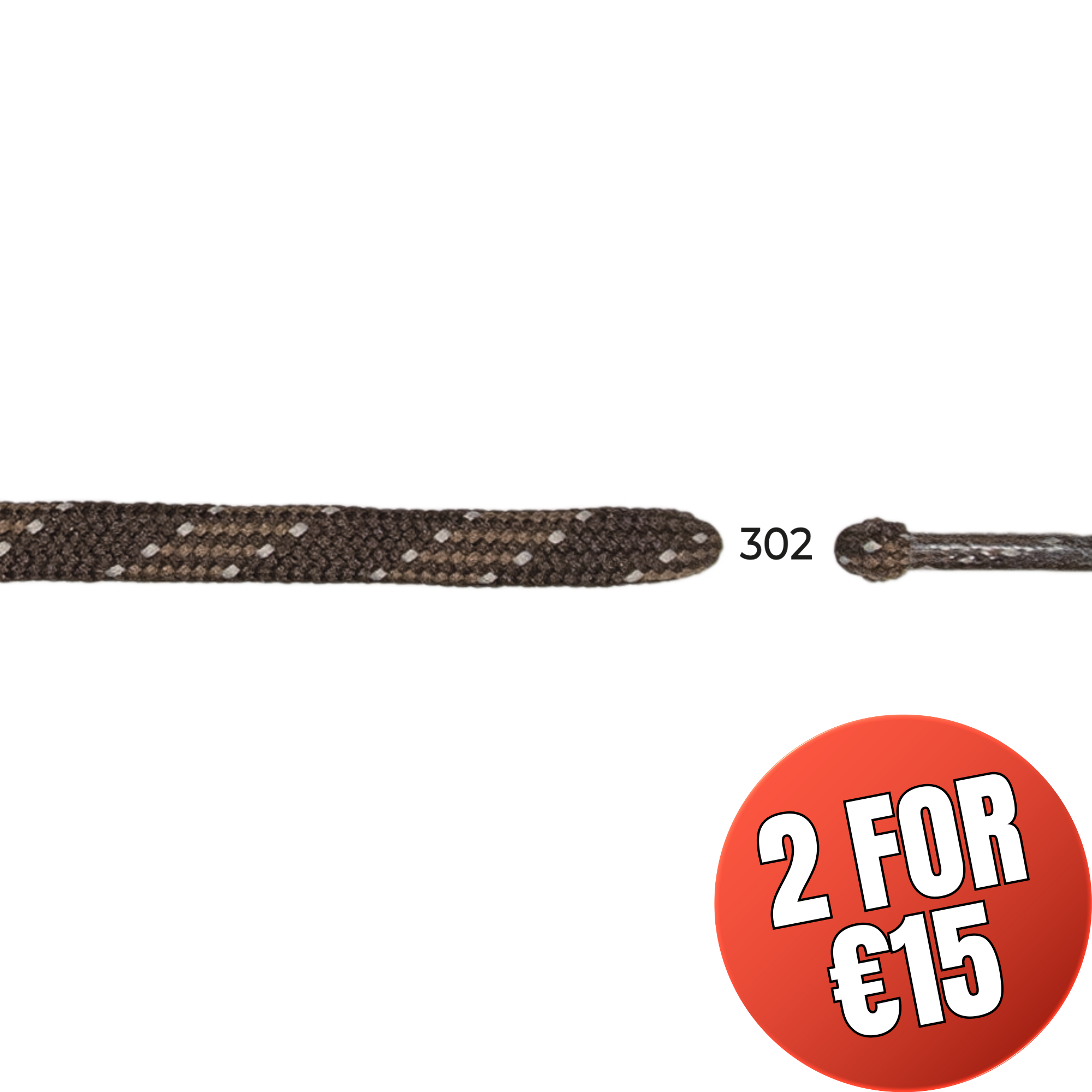 Barth 7mm/180cm Semicircular Laces (Brown)