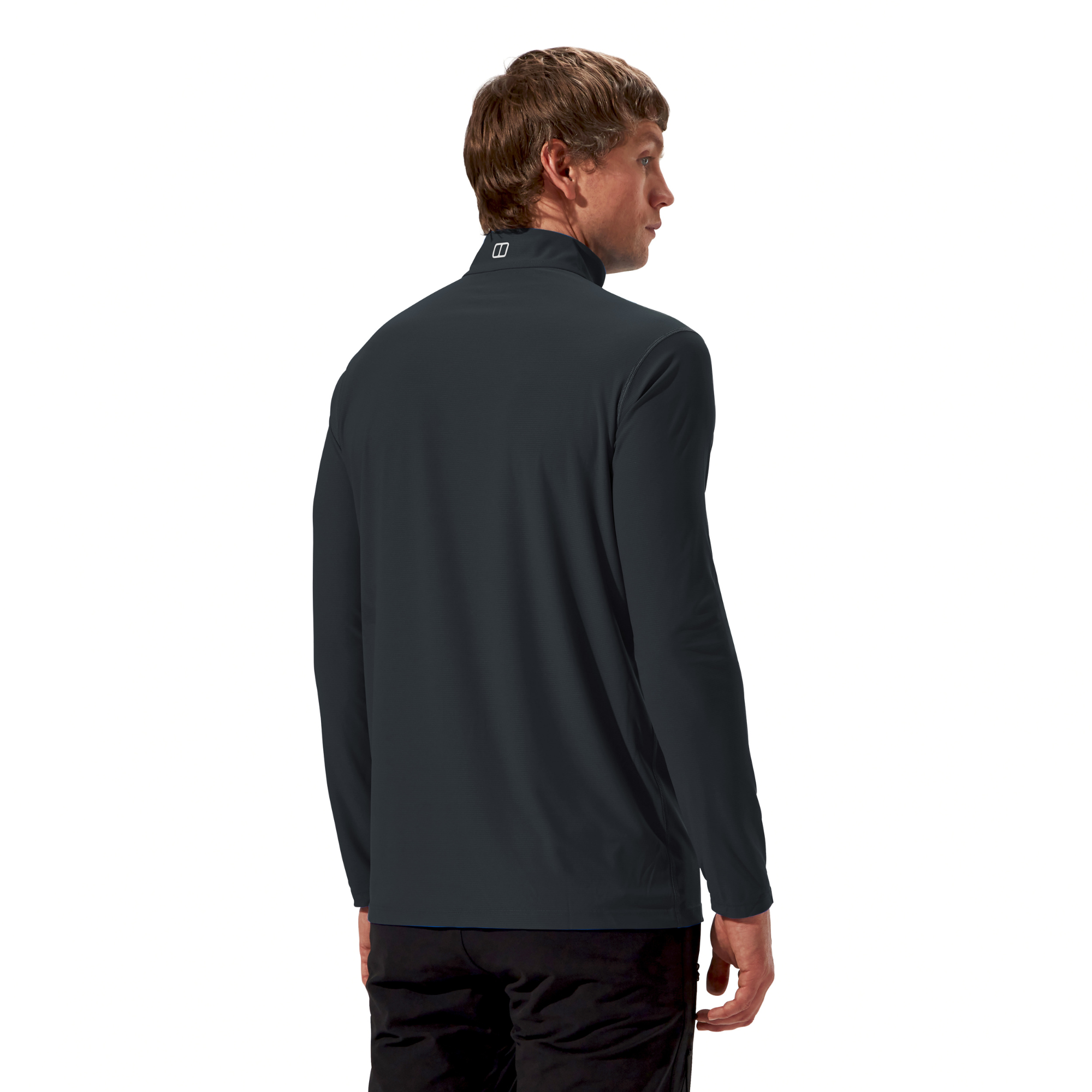 Berghaus Men's 24/7 Long Sleeve Half Zip Technical Base Layer Top (Black)