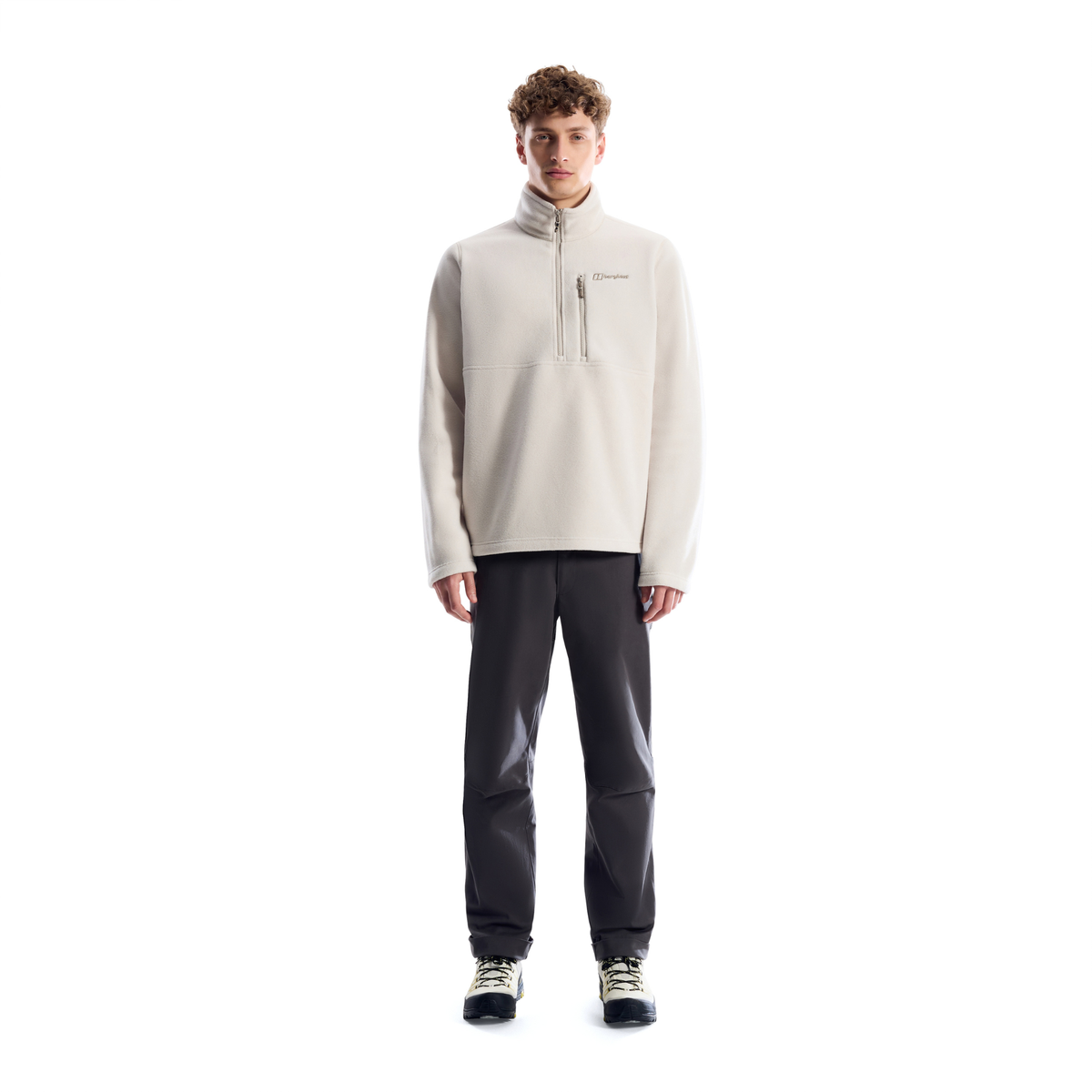Berghaus Men's Prism Half Zip Fleece Top Grey Stone 002 A001641