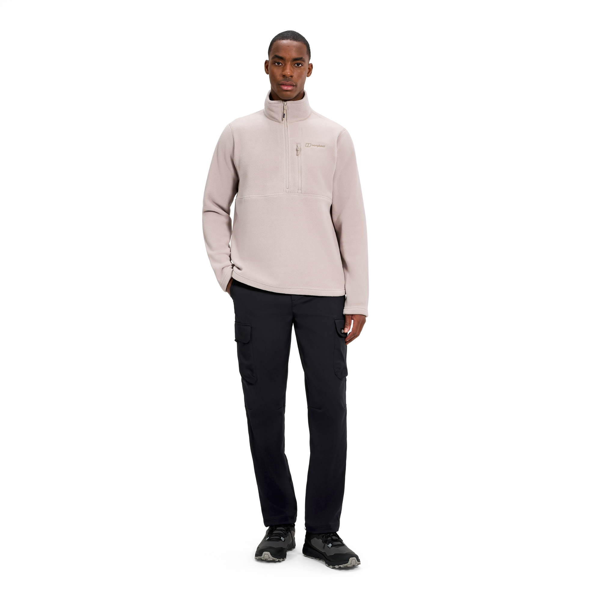 Berghaus Men's Prism Polartec Half Zip Fleece Top (Taupe)