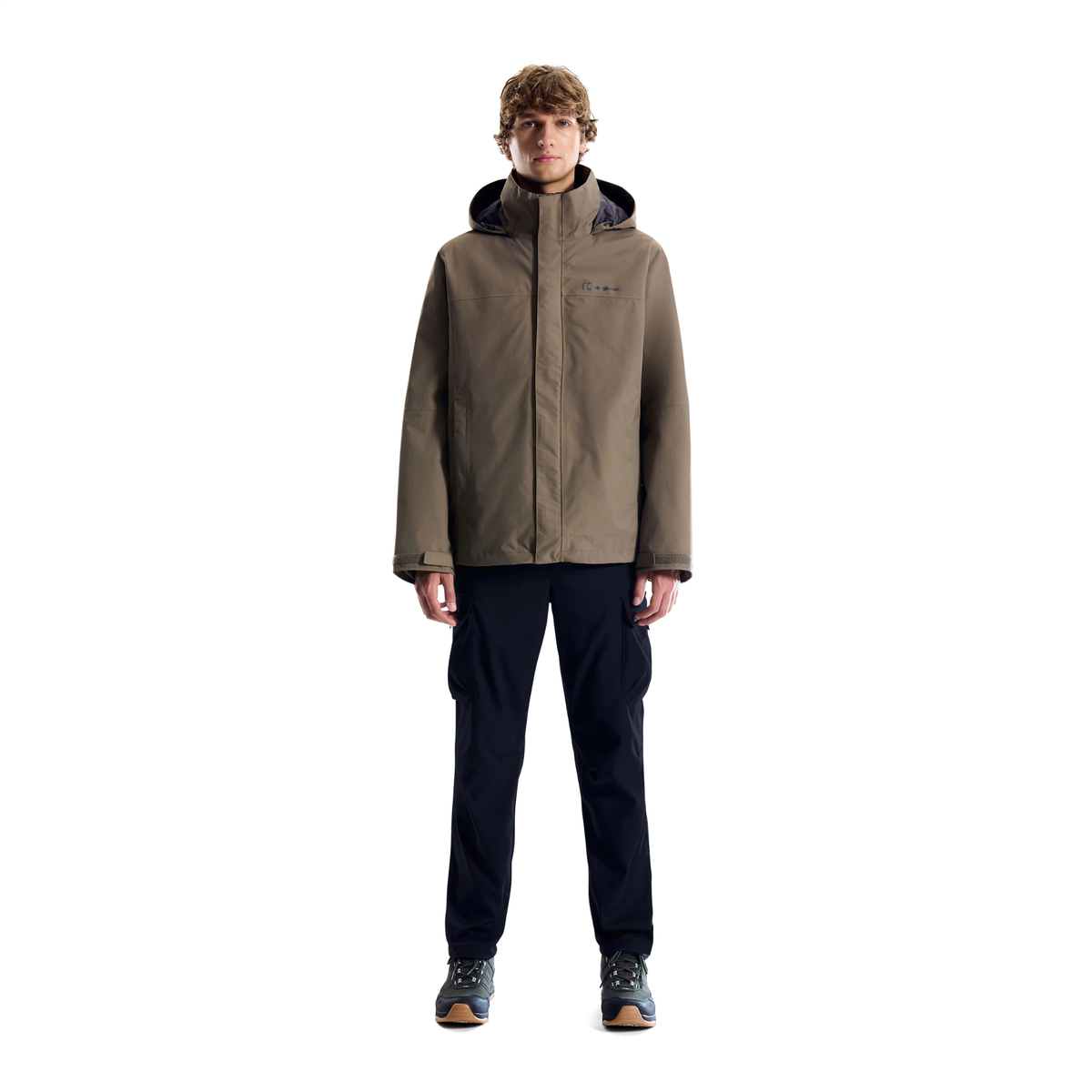 Berghaus Men's RG Alpha 2.0 Waterproof Shell Jacket Light Brown Volcanic Ash 002 A000838