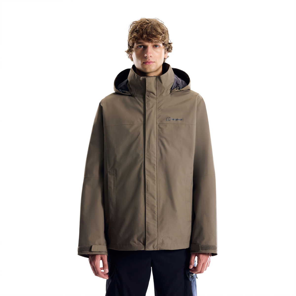Berghaus Men's RG Alpha 2.0 Waterproof Shell Jacket Light Brown Volcanic Ash 002 A000838
