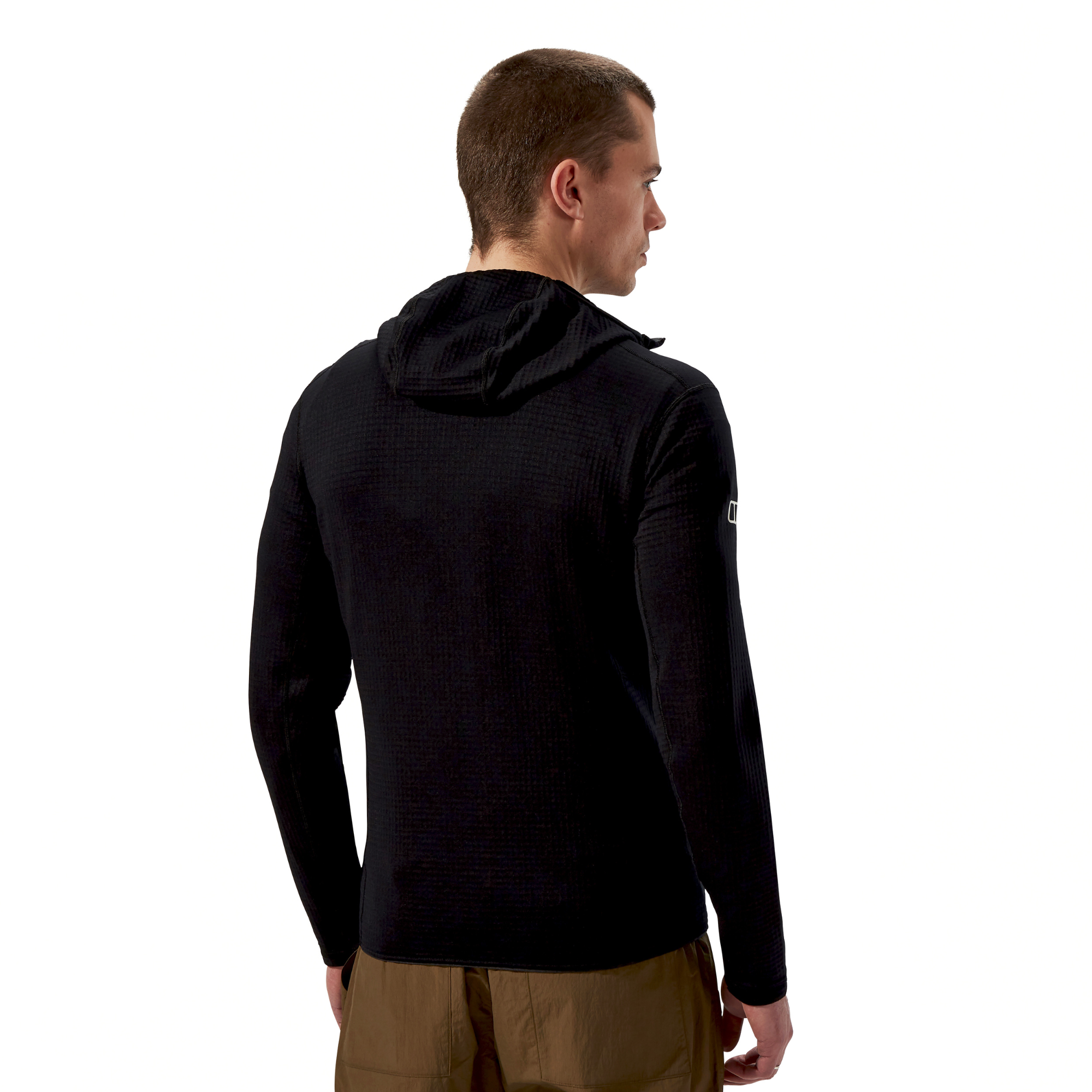 Berghaus Men's Ridge-Hiker Hooded Full Zip Fleece (Jet Black)