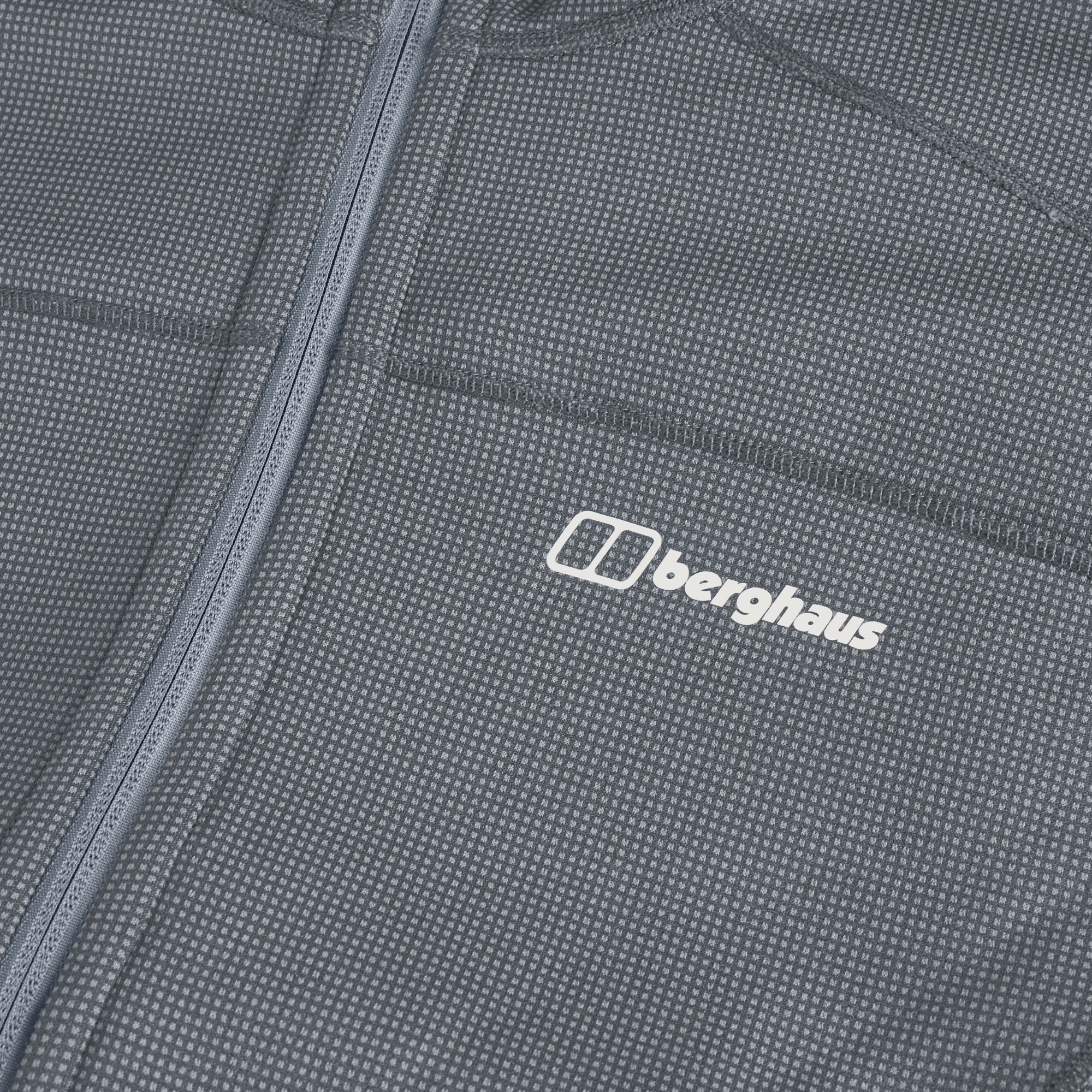 Berghaus Men's Pravitale Mountain 2.0 Hooded Full Zip Fleece (Granite/Cavern)