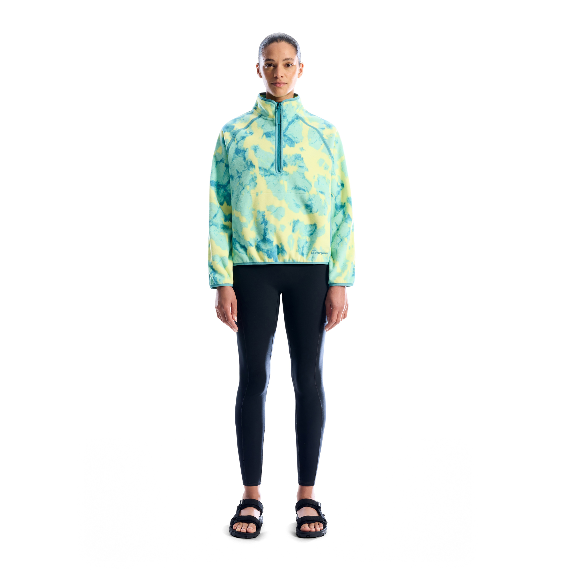 Berghaus Women's Bamburgh Half Zip Fleece Top (Light Electro Printed)