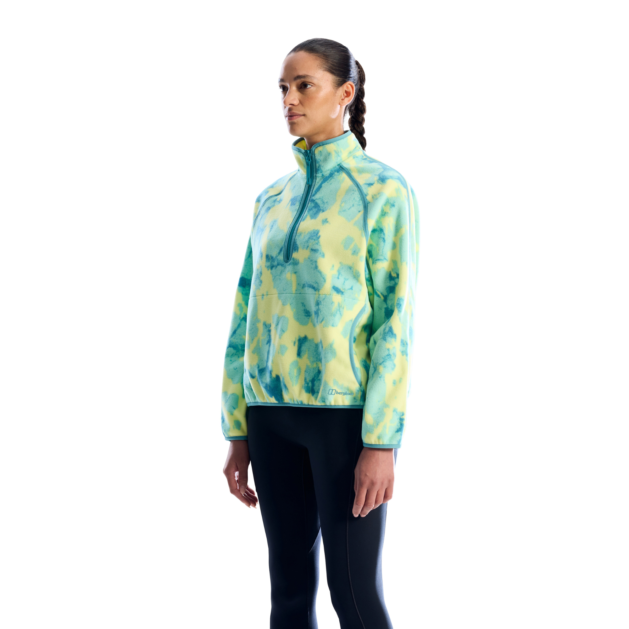Berghaus Women's Bamburgh Half Zip Fleece Top (Light Electro Printed)