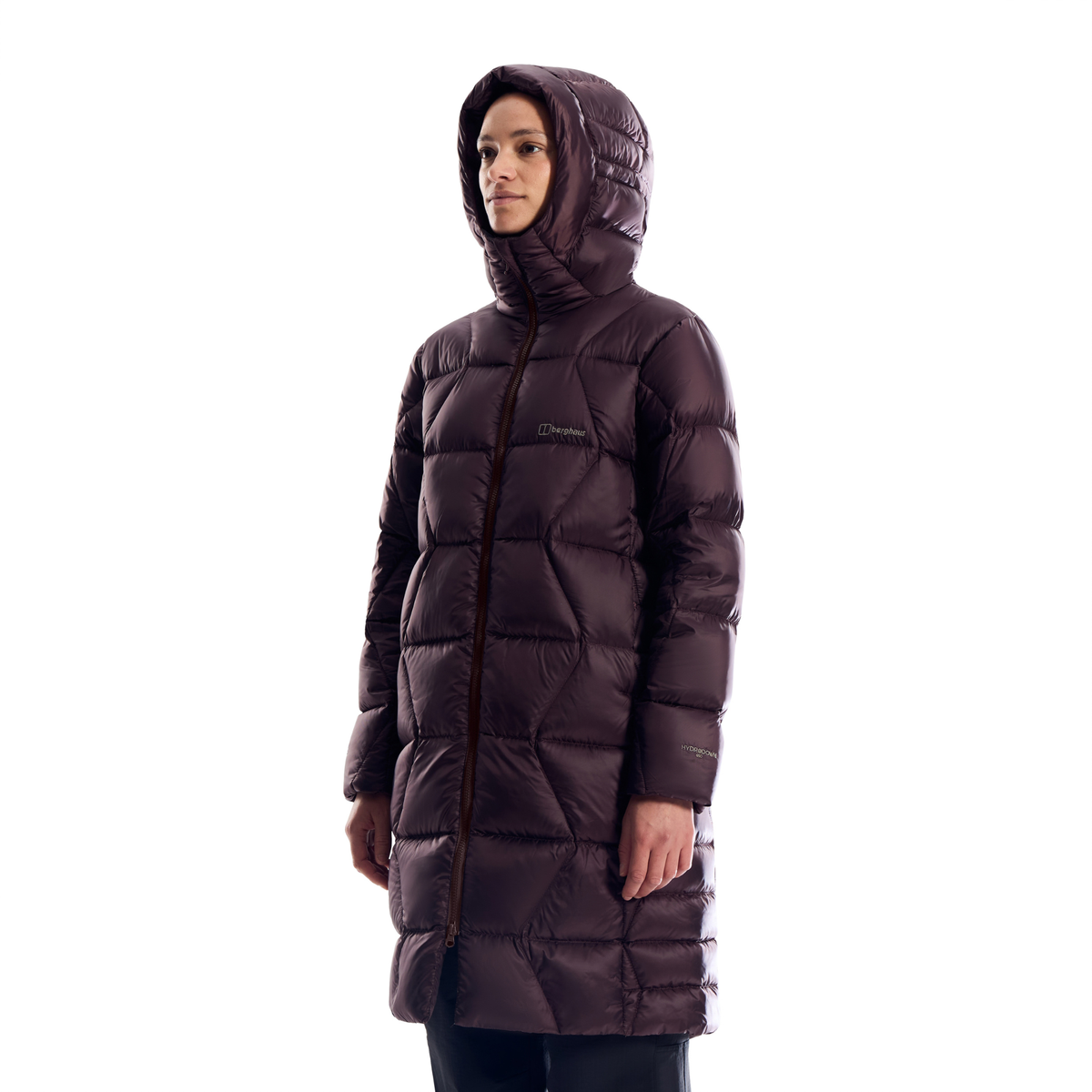 Berghaus Women's Explorer Long Hooded Down Insulated Jacket Chakra Deep Purple 002 A002093