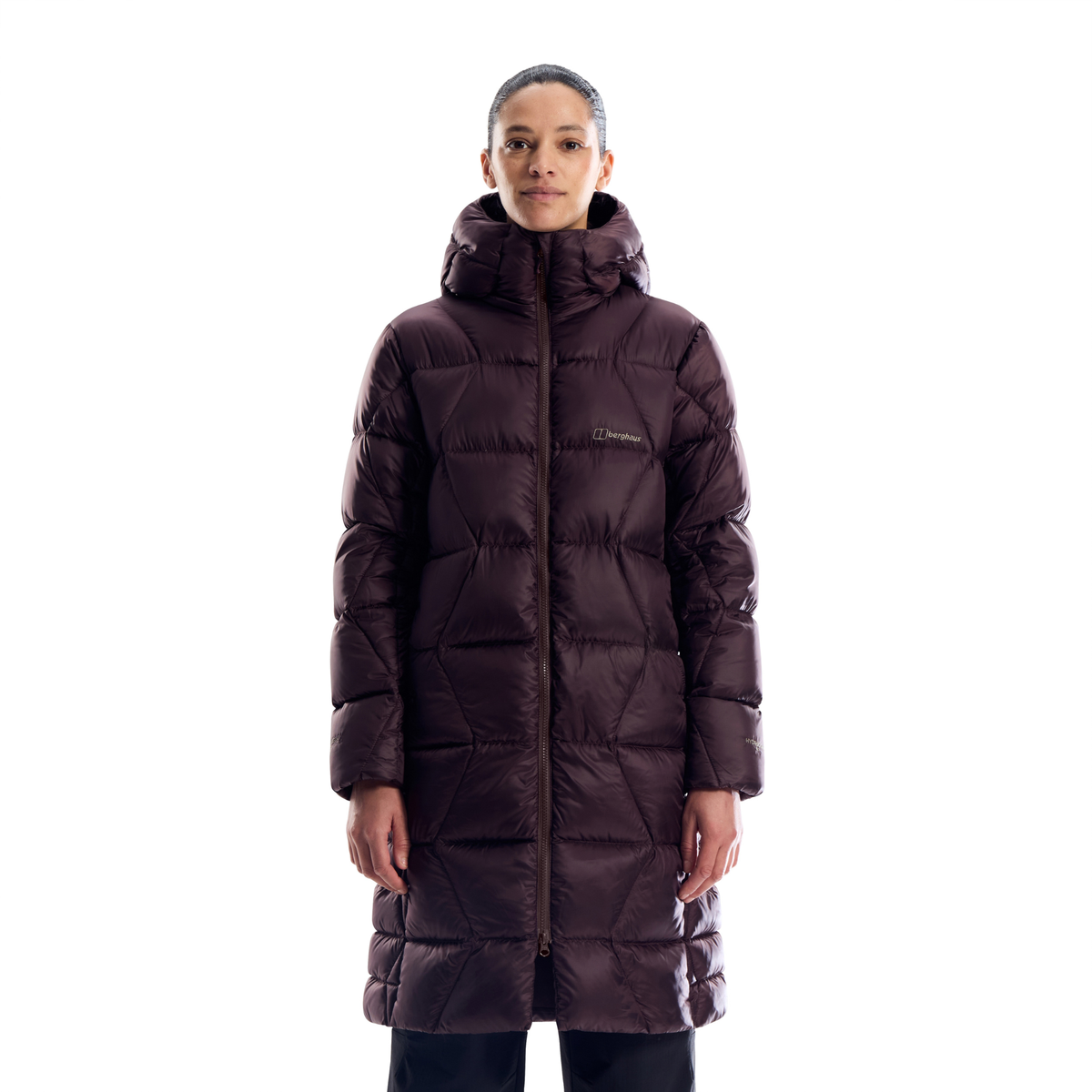 Berghaus Women's Explorer Long Hooded Down Insulated Jacket Chakra Deep Purple 002 A002093