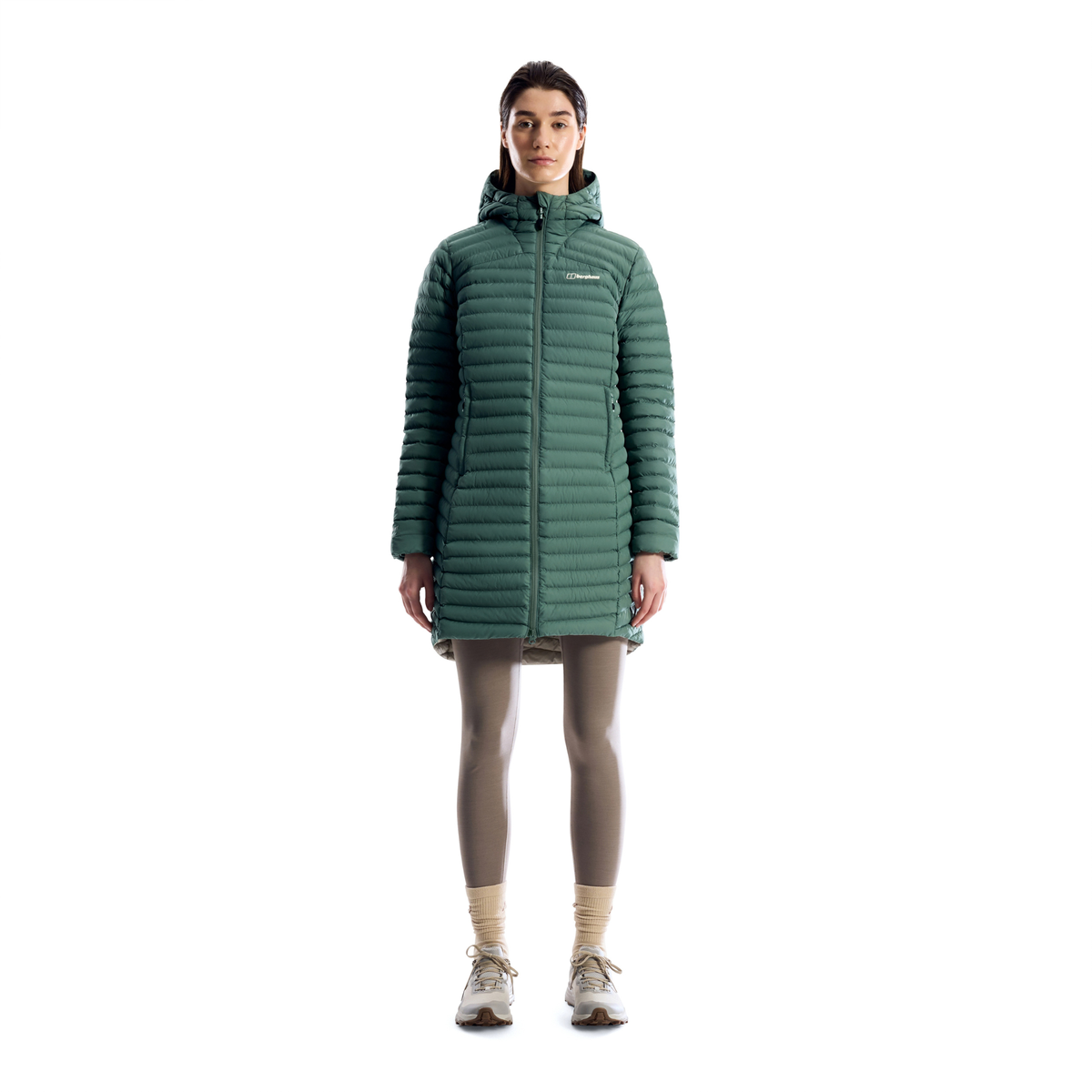 Berghaus Women's Nula Micro Long Insulated Parka Otherside Green 003 A000782