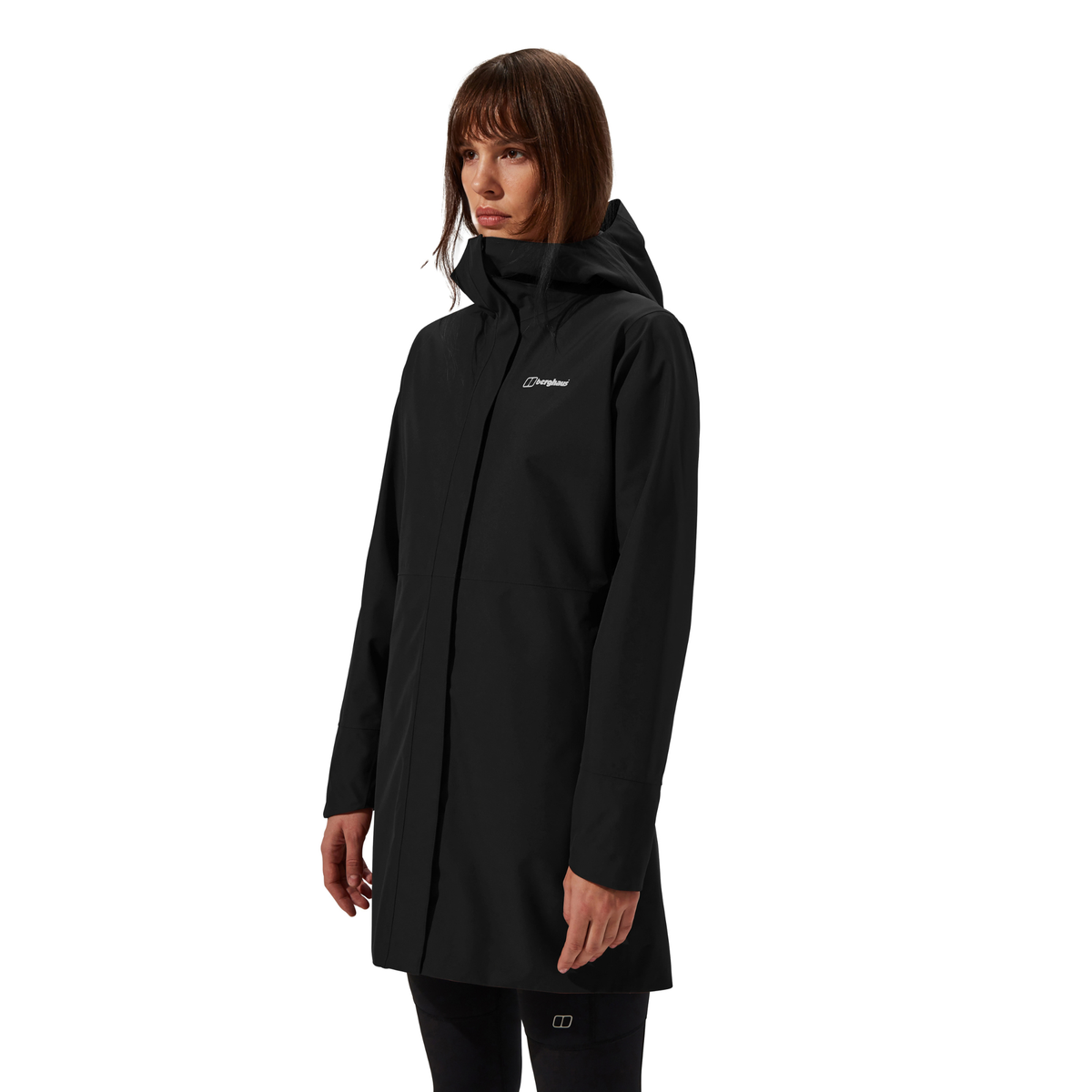 Berghaus Women's OMeara Long 2L Waterproof Shell Jacket Coat Jet Black BP6 A0001056