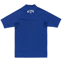 Load image into Gallery viewer, Billabong Junior Waves All Day UPF50 Short Sleeve Rash Vest (Dark Cobalt)
