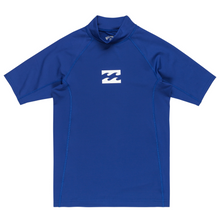 Load image into Gallery viewer, Billabong Junior Waves All Day UPF50 Short Sleeve Rash Vest (Dark Cobalt)