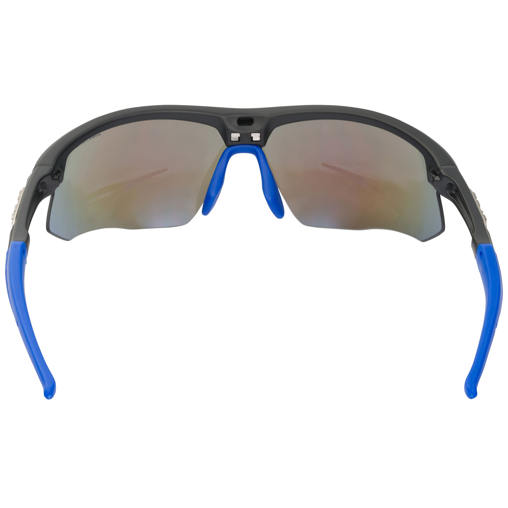Bloc Eyewear Fox Sunglasses (Blue Mirror Lens/Matt Black Blue Tip Frame)