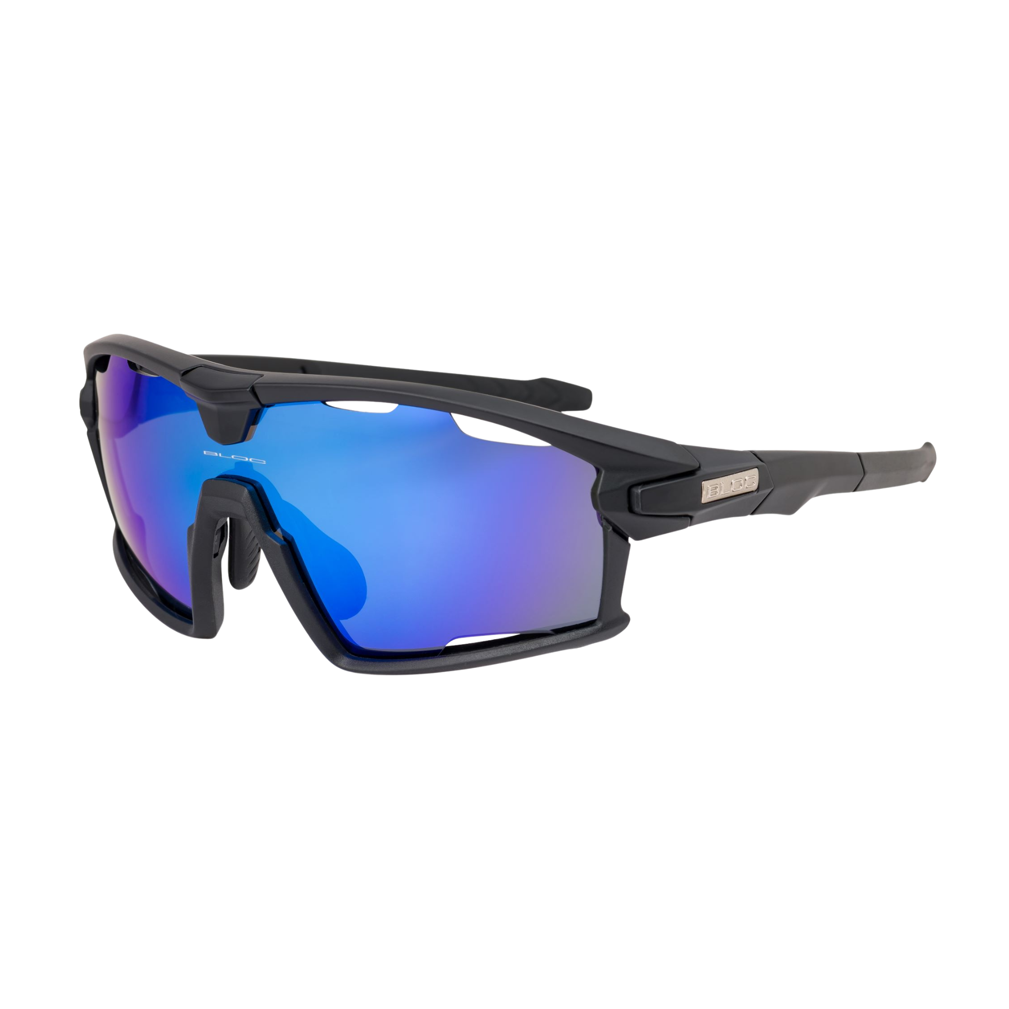 Bloc Forty Sunglasses Blue Mirror Lens Matt Black Frame XB860