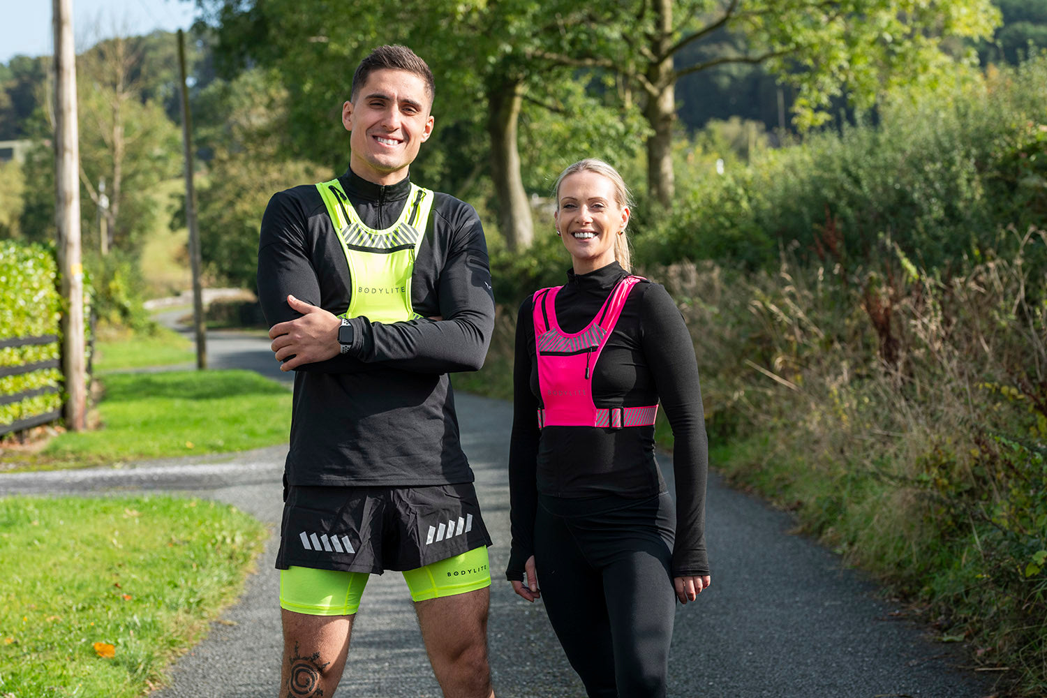 Bodylite Unisex Reflective Shorts (Neon Pink)