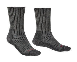 Bridgedale Men's Hike Midweight Merino Comfort Boot Length Socks (Charcoal)