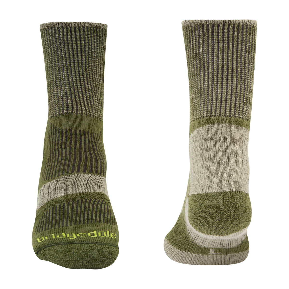Bridgedale Men's Hike Lightweight Cotton Comfort Boot Length Socks Green 710510