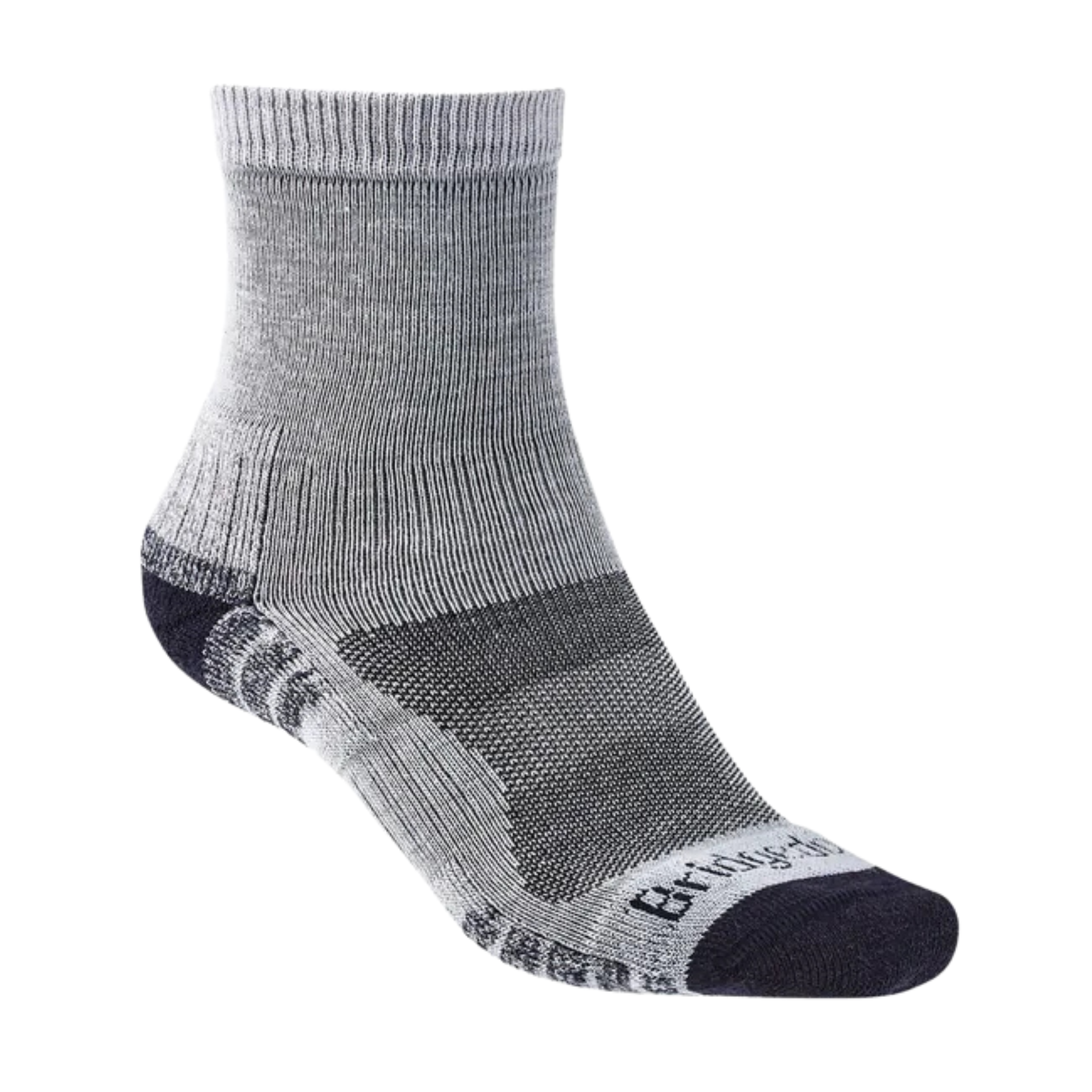 Bridgedale Men's Lightweight Merino Performance 3/4 Crew Length Hike Socks (Silver/Navy)