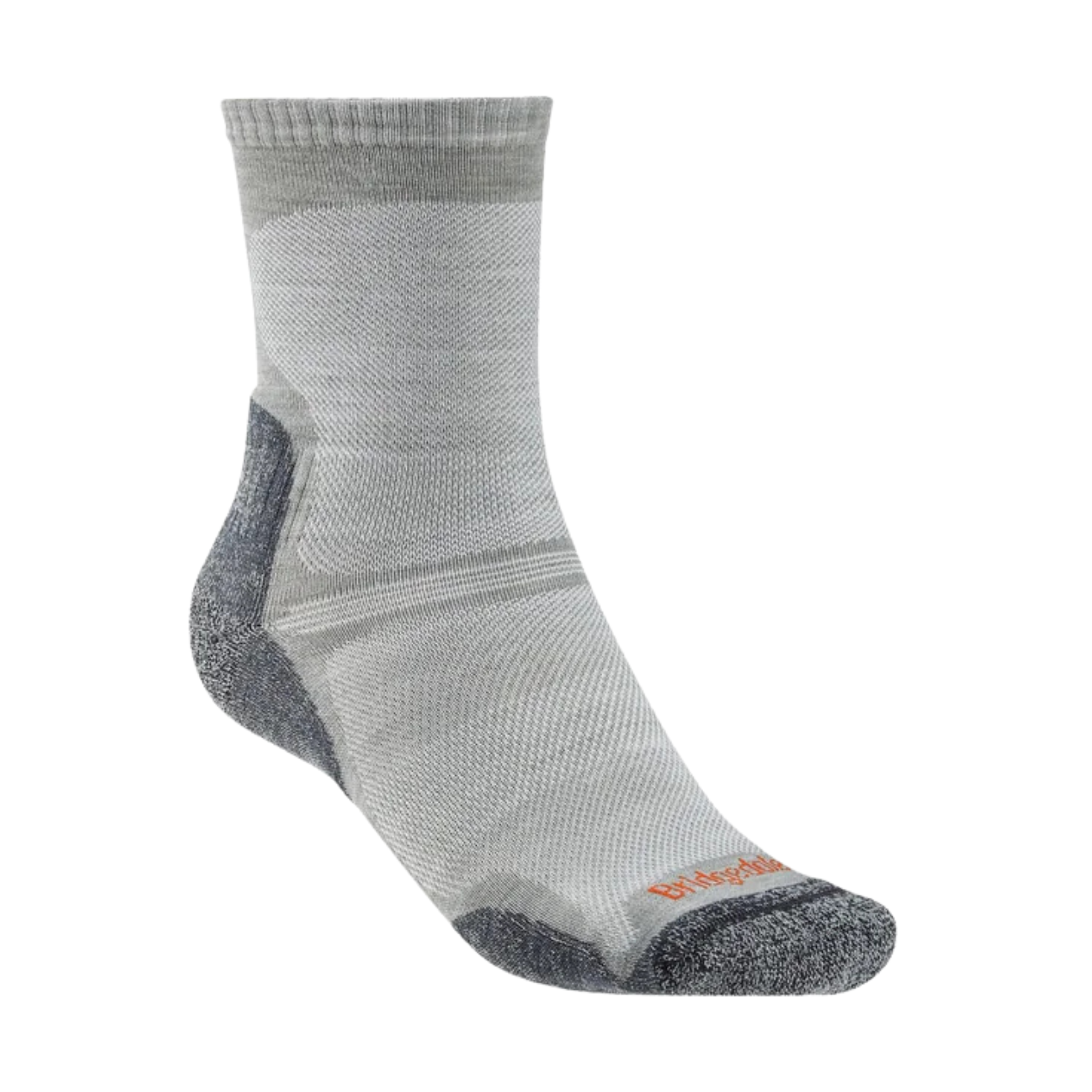 Bridgedale Men's Ultra Light Merino Performance Crew Length Hike Socks (Gunmetal)