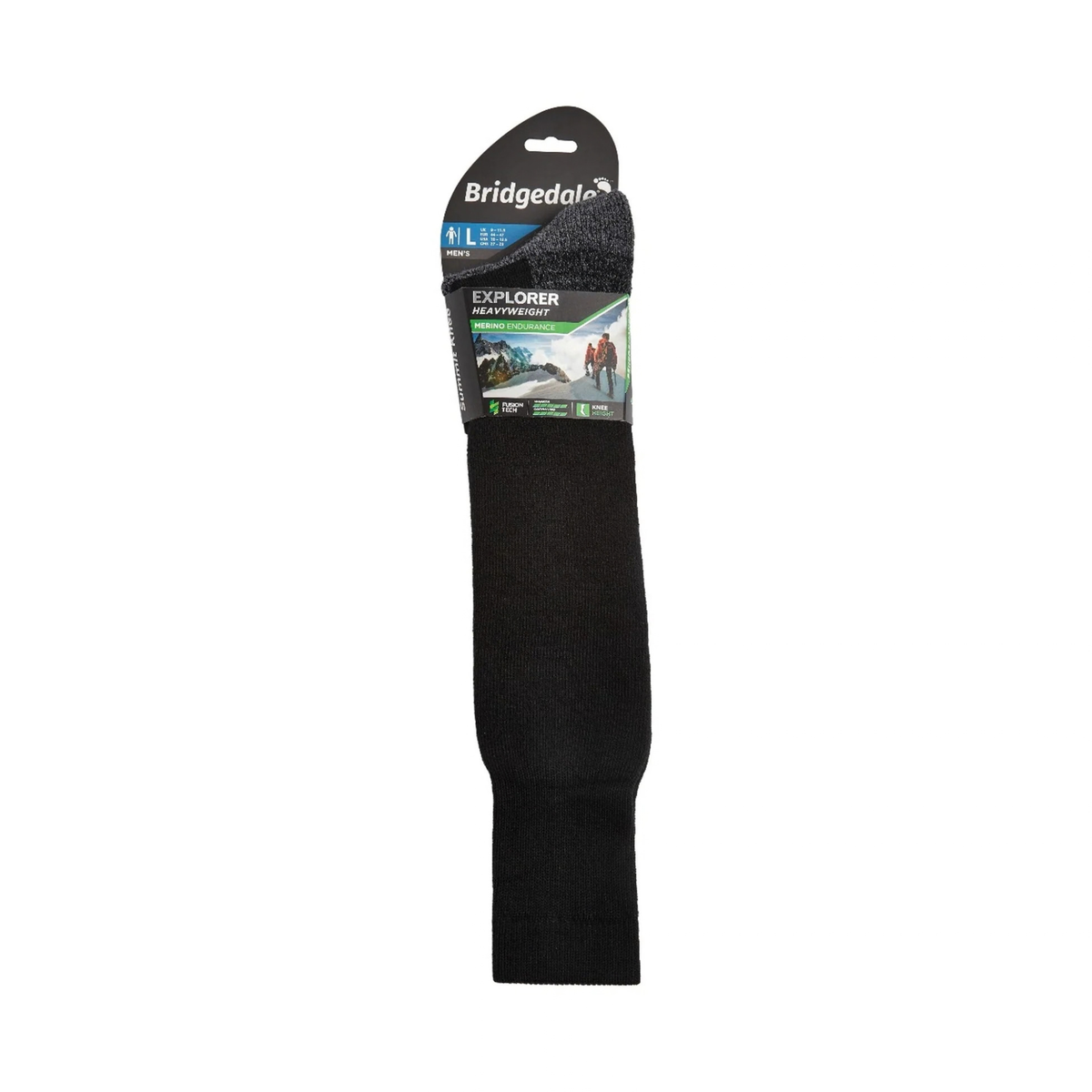 Bridgedale Unisex Explorer Heavyweight Merino Performance Knee Socks Black 710153