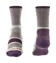 Load image into Gallery viewer, Bridgedale Women's Hike Lightweight Cotton Comfort Boot Length Socks (Plum)
