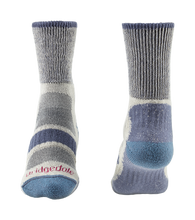 Load image into Gallery viewer, Bridgedale Women's Hike Lightweight Cotton Comfort Boot Length Socks (Smoky Blue)