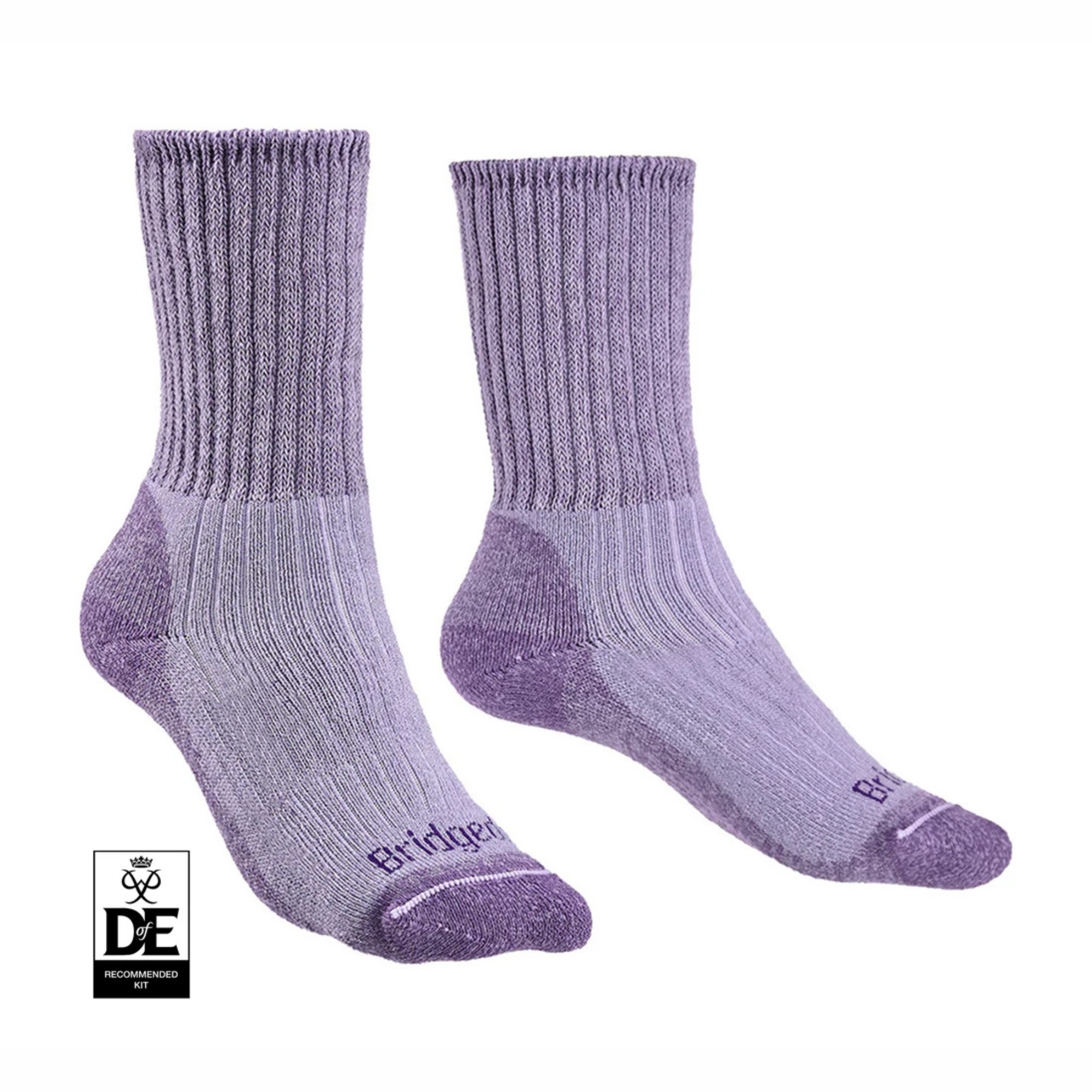 Bridgedale Women's Midweight Merino Comfort Fit Boot Length Hike Socks (Violet)